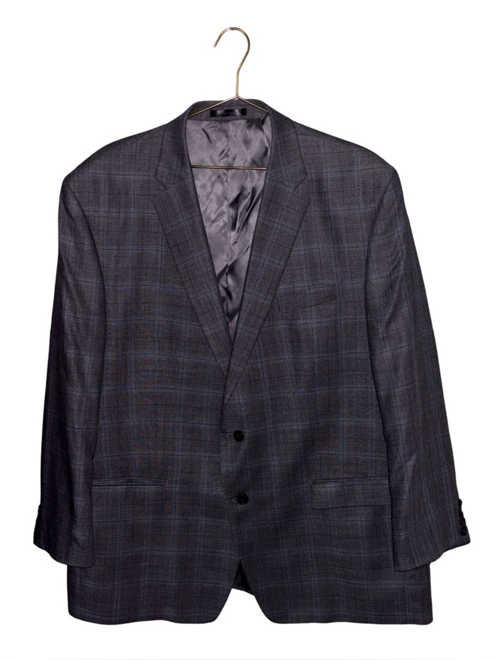 Lauren Ralph Lauren Mens Gray Blazer Sport Jacket 48L Silk & Wool, P2P 23”